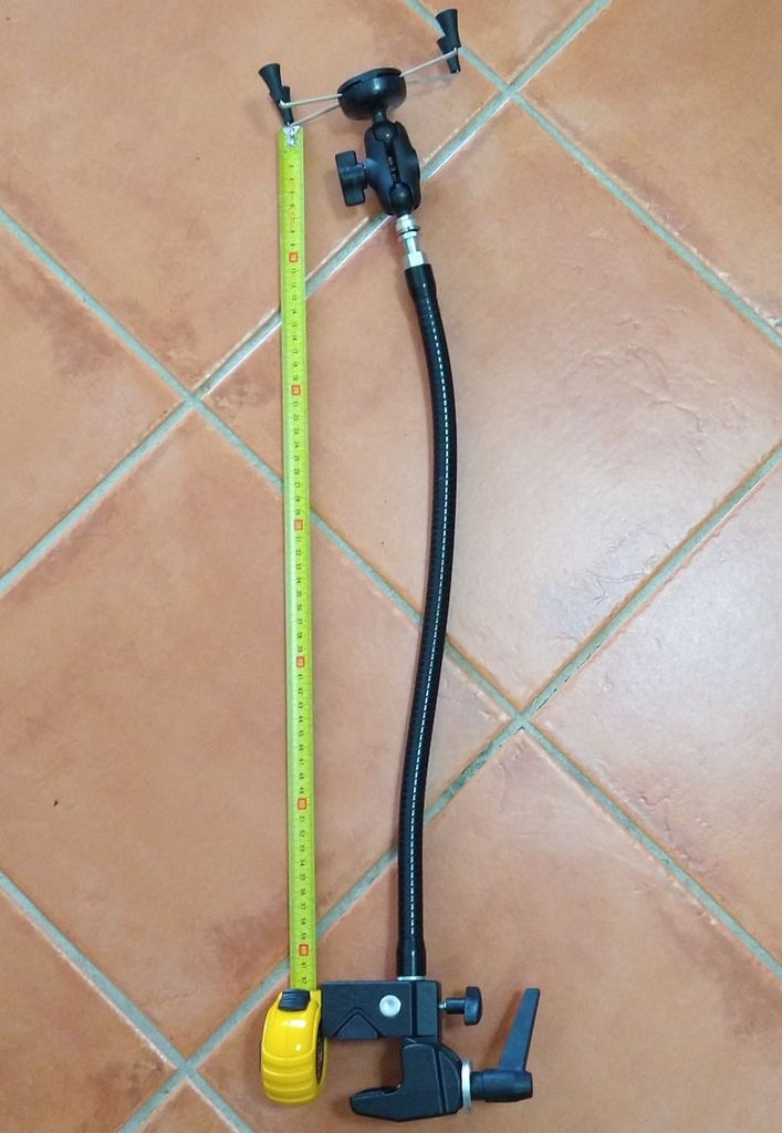 Sturdy Flexible X-Grip Phone Mount, 55cm+5.5cm arm, Multi-clamp