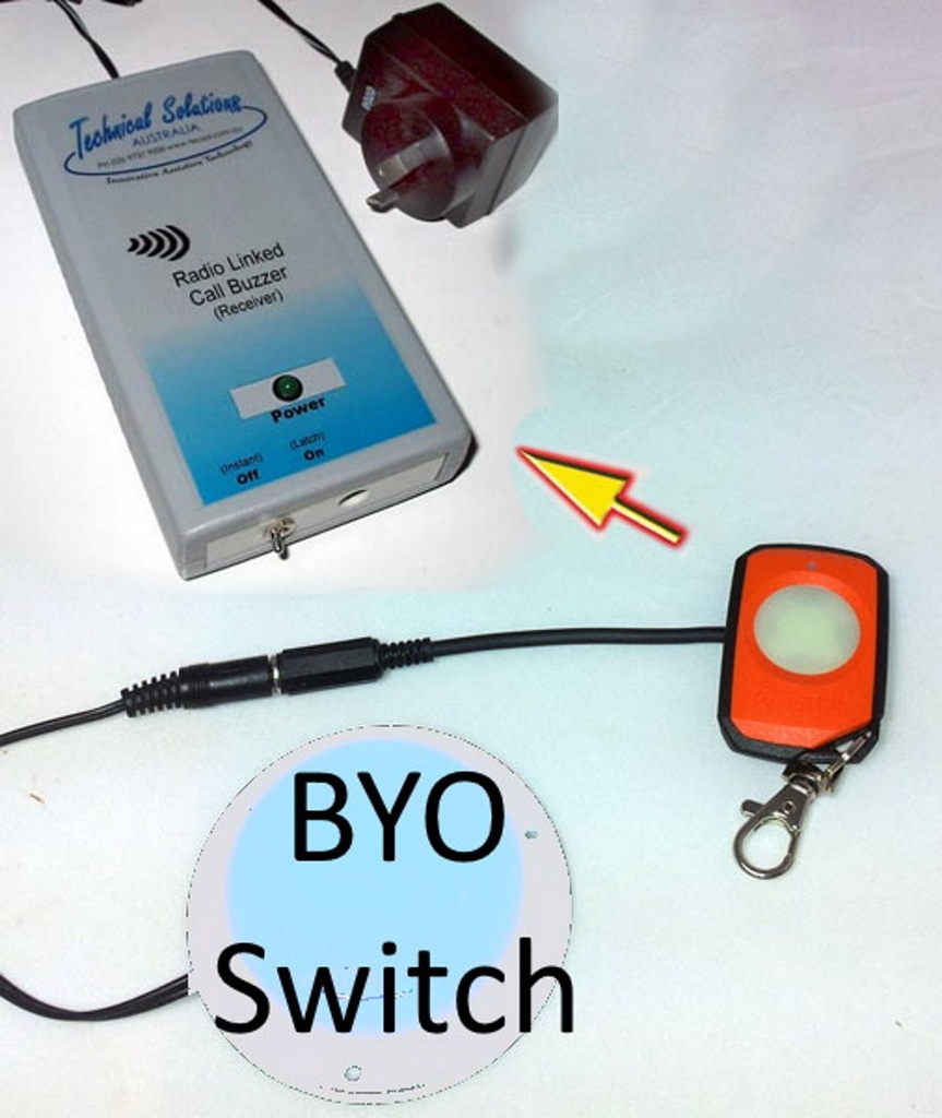 Radio Call Buzzer inc, Adapted Transmitter  (BYO Switch)