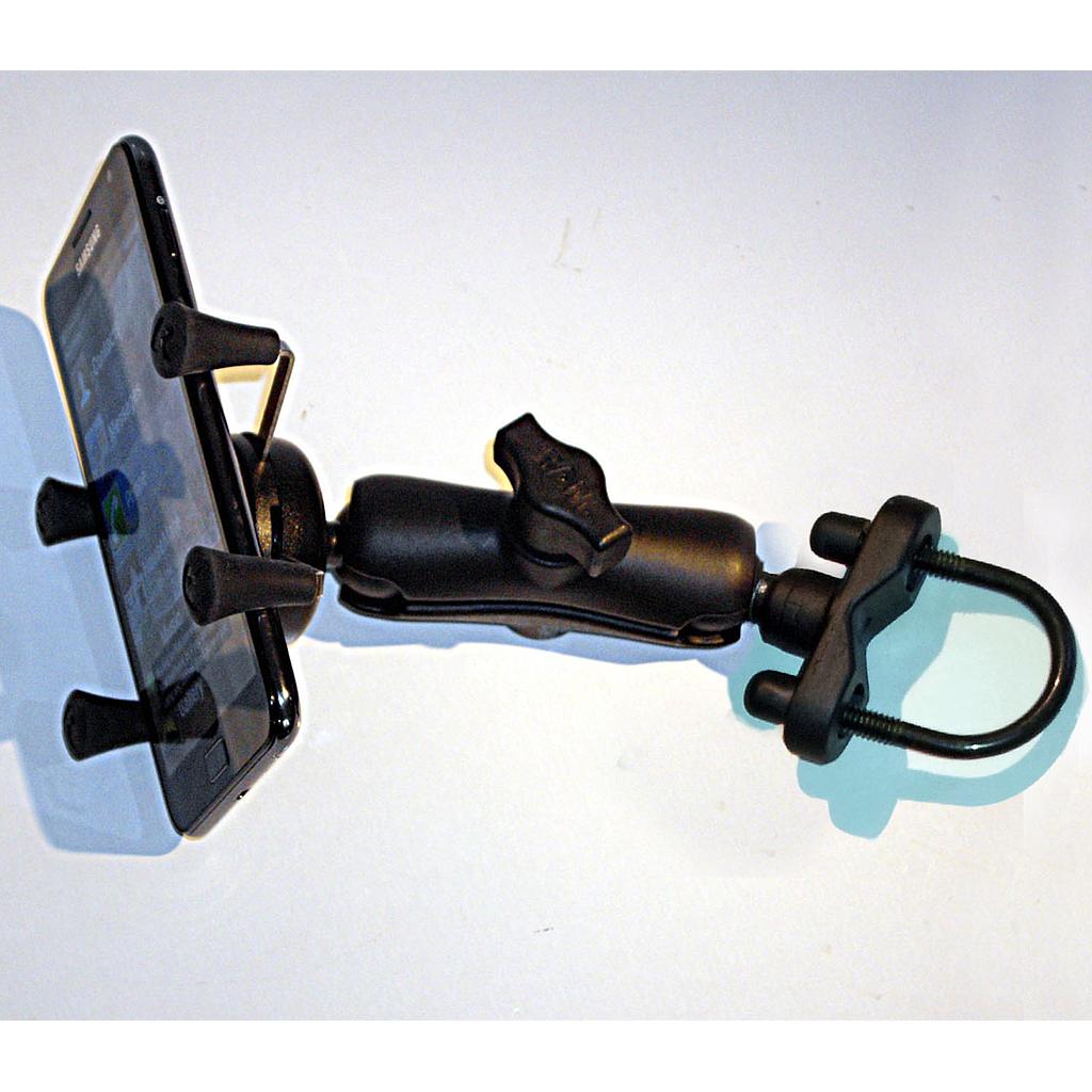 Phone Mount, Large X-Grip, 15cm arm, U-Bolt Clamp