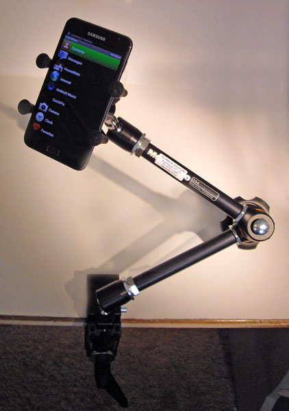Universal Mounting Arm w/ Mobile Phone X-Grip and MultiClamp