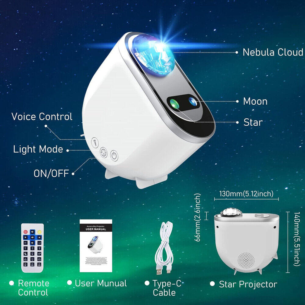 Galaxy Star Projector with Bluetooth for Music