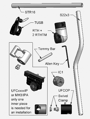 DAESSY Folding Mount, Removable, Track Mount DM-MH3/IPA