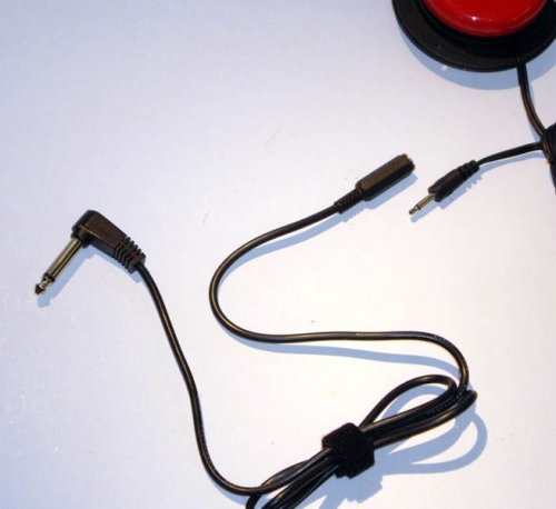 Extension Lead 3.5mm SKT to 6.5mm mono r/a plug, suit nurse call