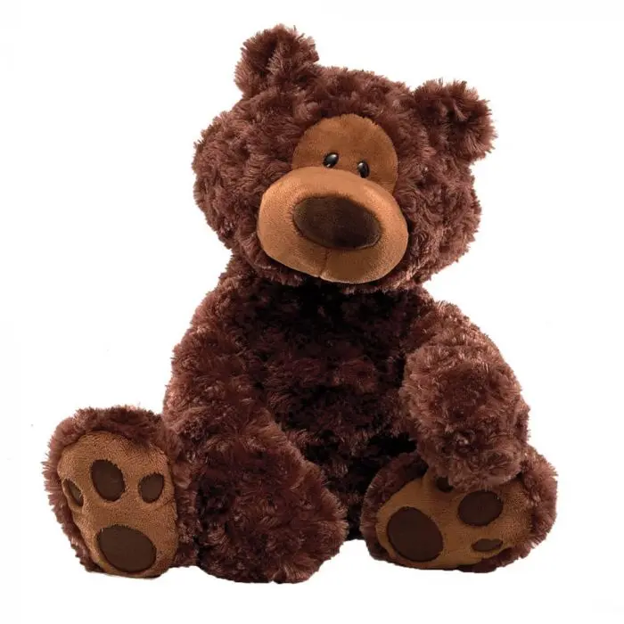Weighted 'Philbin' Dark Brown Bear 47cm - approx 1.5  kg