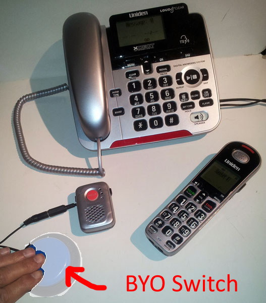 Uniden Corded+Cordless Phone + ADAPTED SOS Pendant
