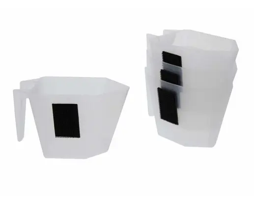 Replacement Cups x 4 with velcro - suit Pouring Cups KA20 & KA24
