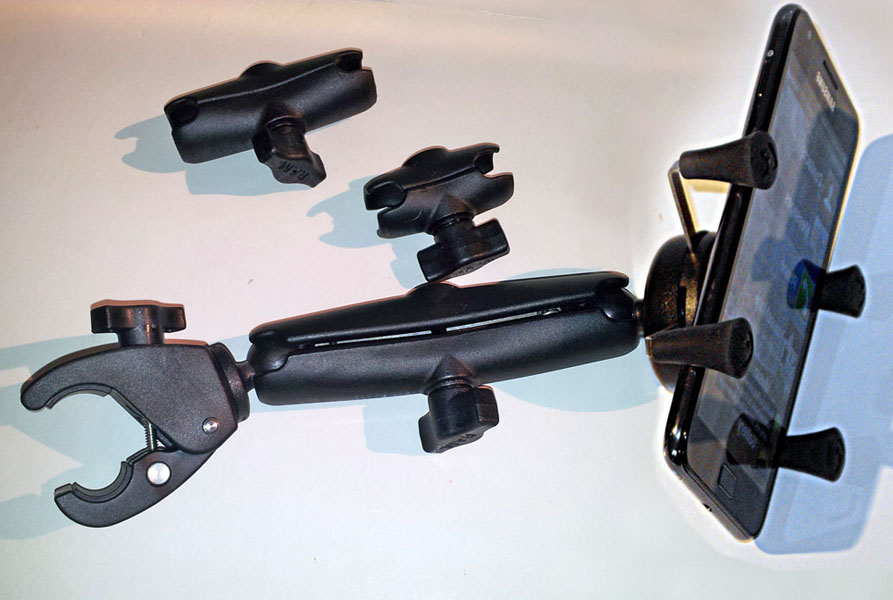 Mobile Phone Mount, large, 15cm swivel arm & Tough Claw