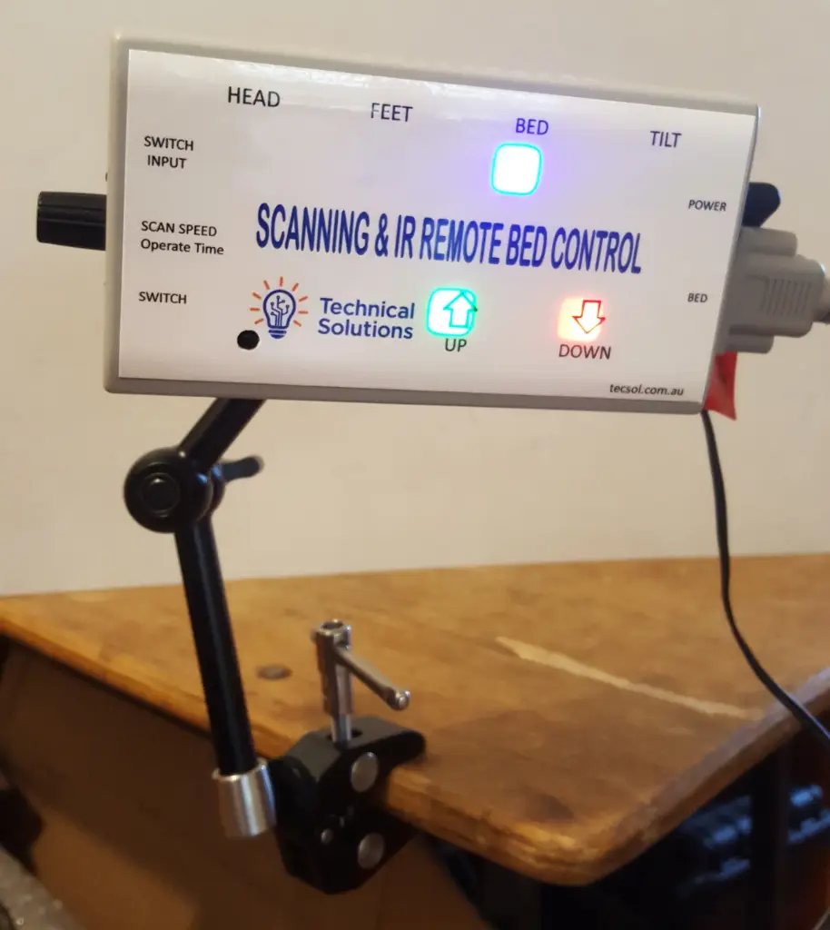 Switch scanning & infra red remote controller for motorised beds - relay controller only