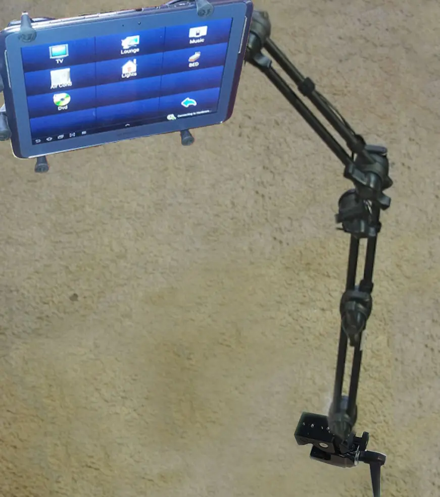 Tablet Mount, Double Arm 3 section, inc, Multi-clamp, RAM 'C' size arm, (Without Cradle)