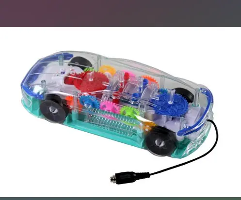 Light-Up Transparent Bump & Go Car