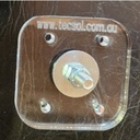Switch Mount Plate, 10x61x61mm Acrylic, suit Jellybean Sw and RAM (1/4" Male) velcro