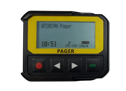 Pager receiver, alphanumeric, rechargeable & charger 