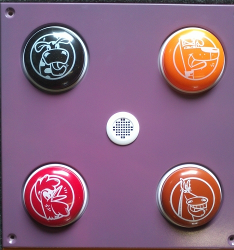 Activity Wall Panel - 4 round switches with Animal sounds