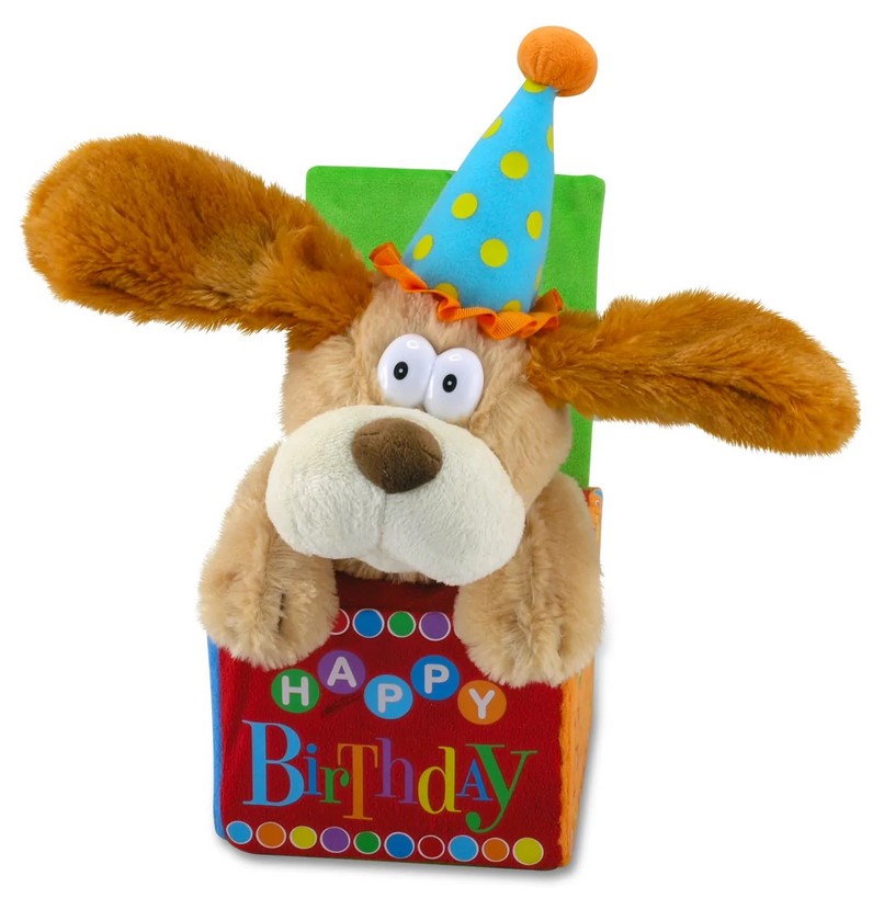 Flappy Birthday Dog, switch adapted, sings and flaps his ears