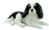 Plush King Charles Dog (black &amp; white) - weighted 1kg