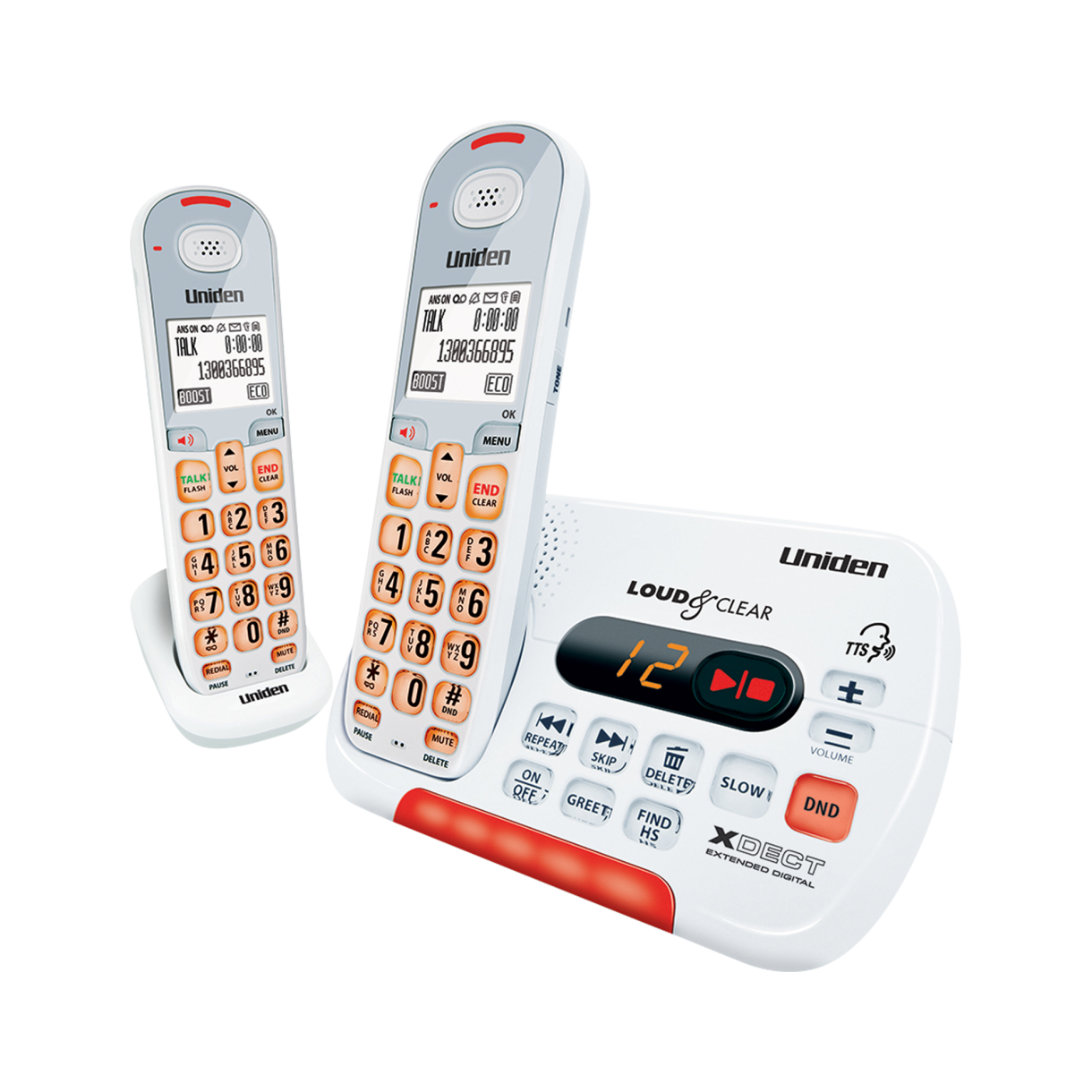 Visual and Hearing Impaired Cordless Digital Phone System