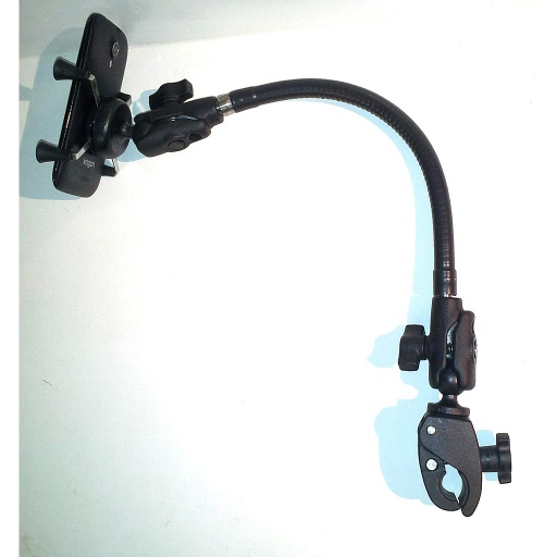 [RAM-FLEX-7BU-T] Flexible RAM X-Grip Mount for small/medium phone, 30cm Arm & Tough Claw Clamp