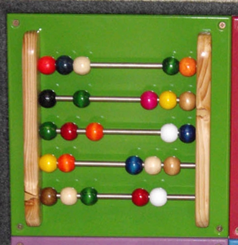 Abacus to suit activity wall,tactile big wooden beads