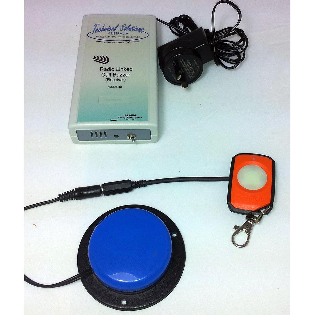 Radio Call Buzzer Set, Adapted Transmitter and Jelly Bean Switch