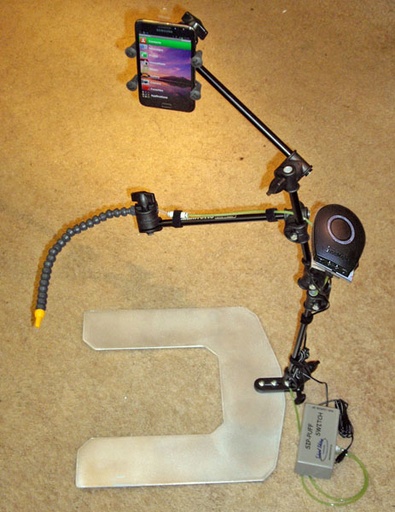 [BSM-2A3M] Bed Switch Mount 2 arms 3 mounts holds switch, HMPRO, phone/tablet, etc.