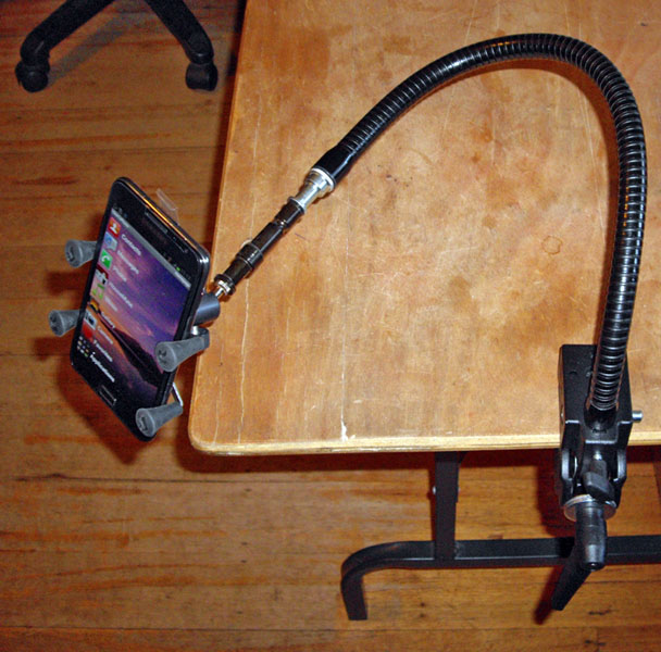 Sturdy Flexible X-Grip Phone Mount, 55cm+5.5cm arm, Multi-clamp