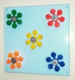 Activity Wall Panel - 5 whirley rotating tactile stars