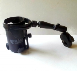 [RAP-B-417BU-1] Ram Drink Cup Holder, Self-leveling, with 15cm arm and Tough Claw Clamp