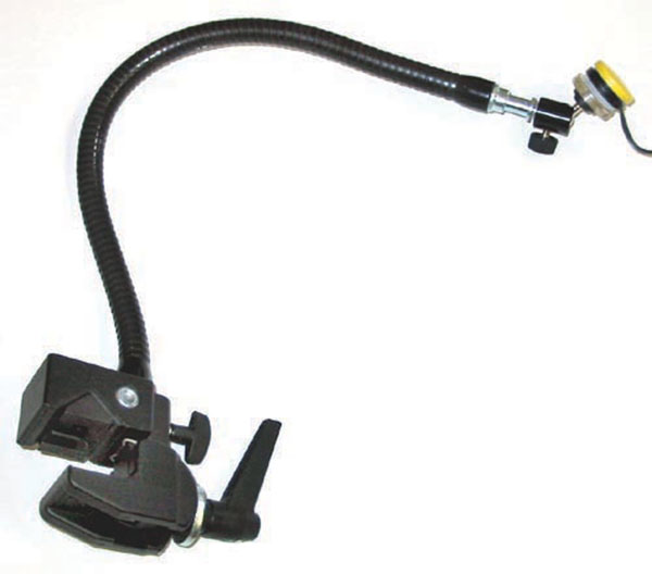 Sturdy Flexible Gooseneck mount.  Complete with multi-clamp and switch mount plate.