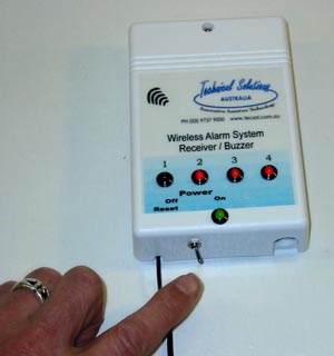 Wireless Alarm System Receiver / Buzzer 4 Channel