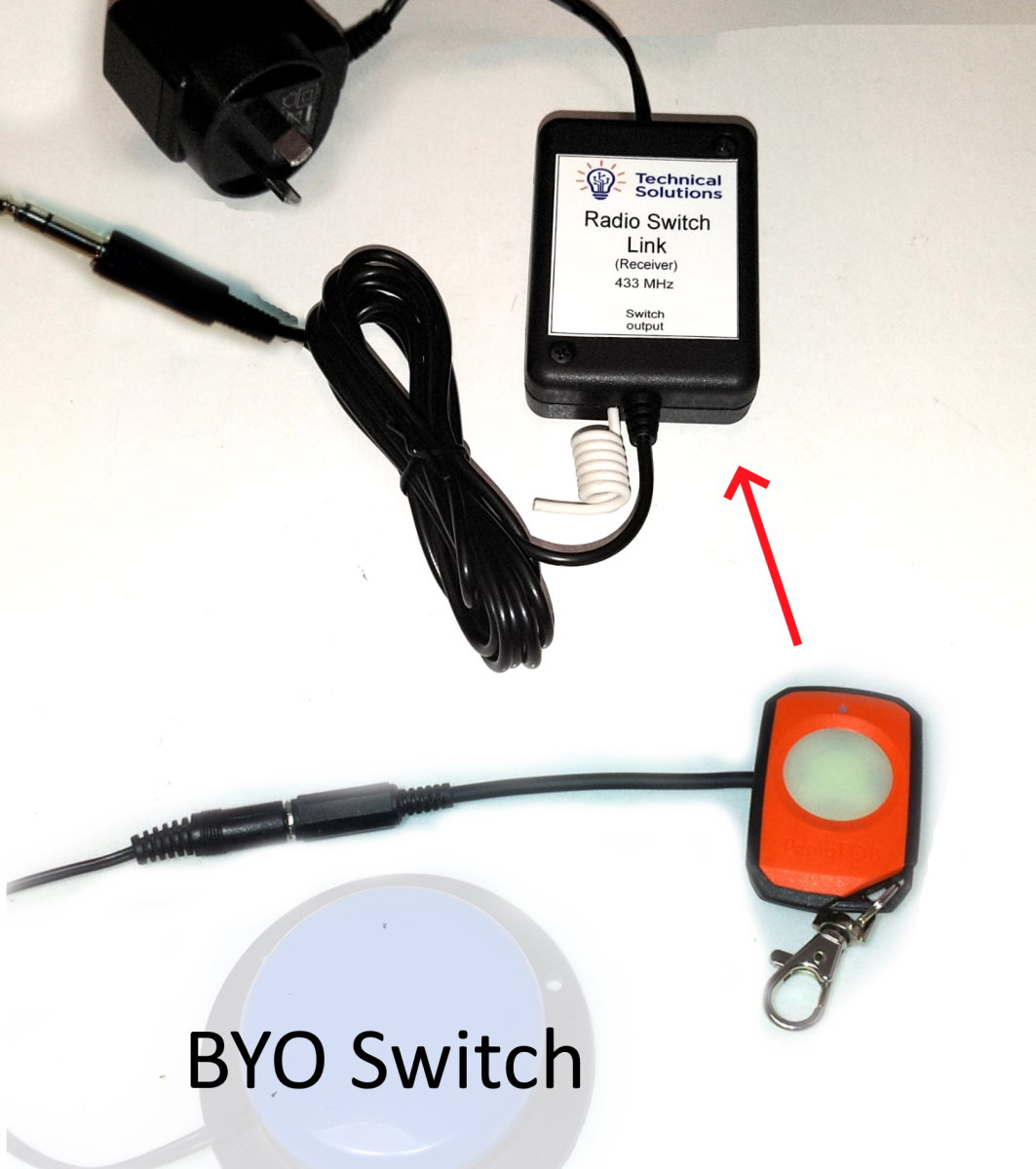 Radio Link set for switches, 6mm Plug