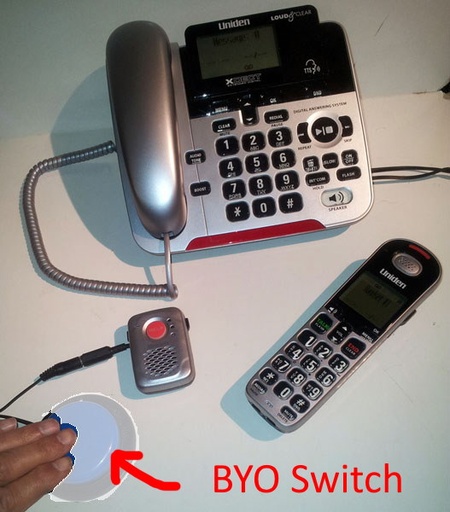 [UNI-SSE47+1PA] Uniden Corded+Cordless Phone + ADAPTED SOS Pendant