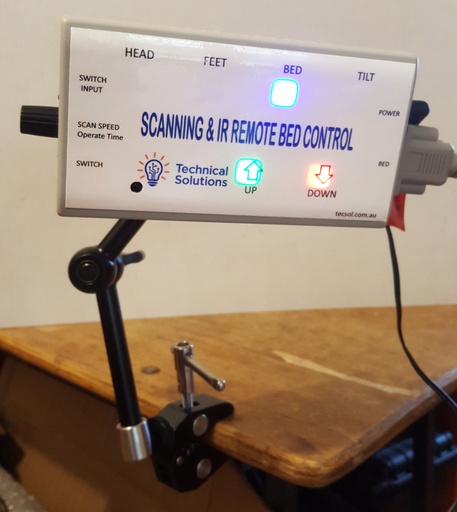 Switch scanning & infrared remote controller for motorised beds