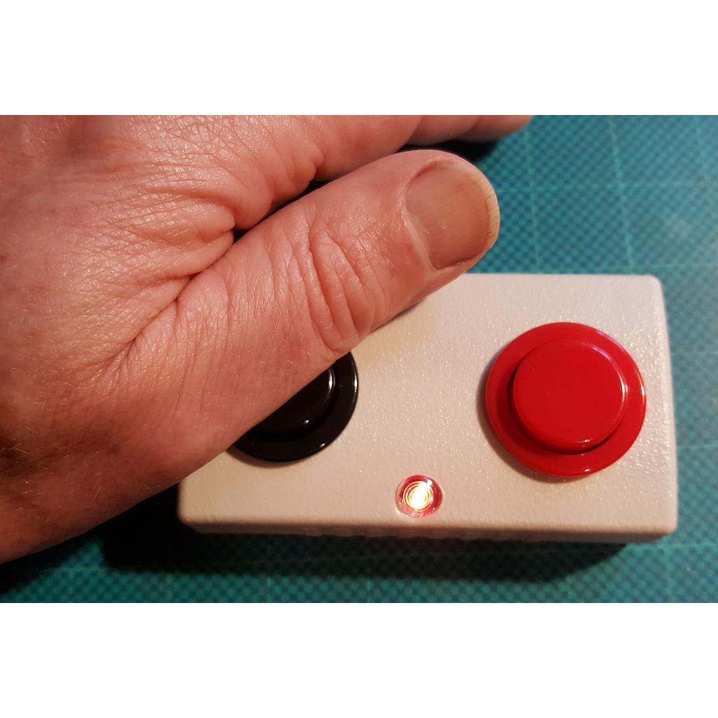 Big button radio remote. Compatible with all our 433MHz radio links.