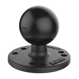 [RAM-202U] RAM 2.5&quot; Round Metal Plate with 1.5&quot; Ball, AMPS hole pattern