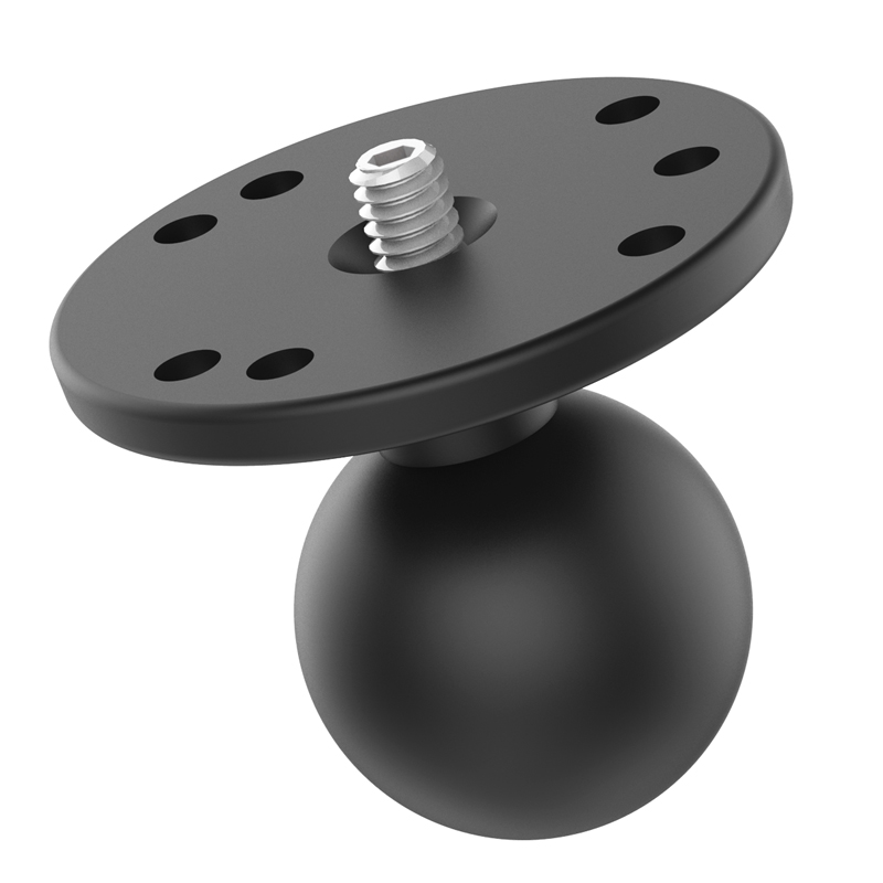 RAM 1.5&quot; Ball Adapter with Round Plate and 1/4&quot; Threaded Stud