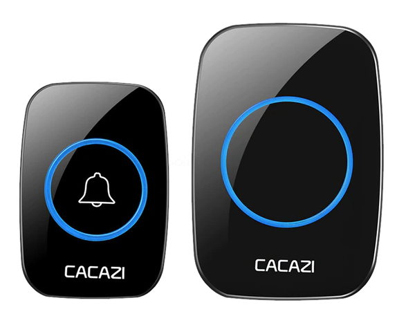 CACAZI Smart Wireless Door Chime battery-operated (Switch Adapted)