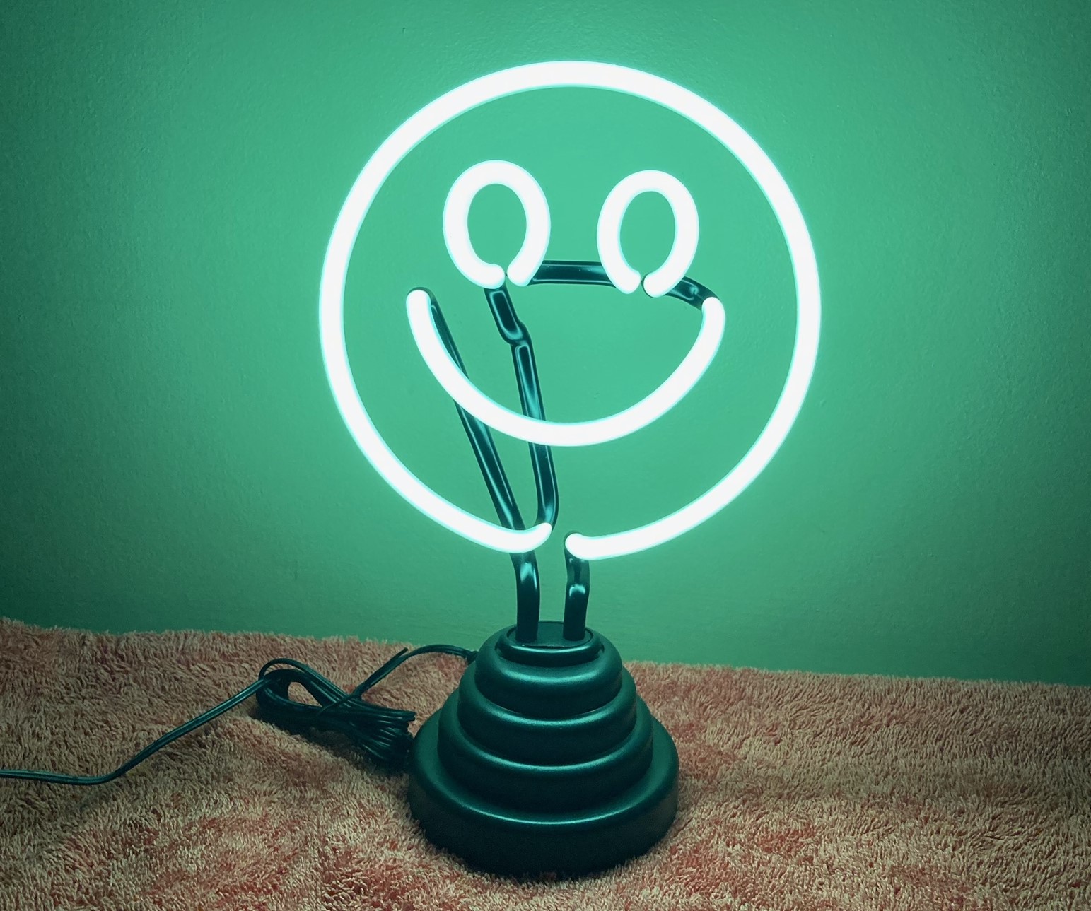 Neon Smiling Face