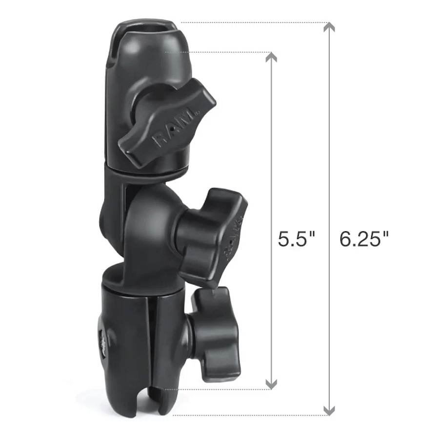 RAM® Composite Double Socket Swivel &amp; Ratchet Arm