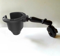 [RAP-429TU+15T] Ram Drink Cup Holder, NON-leveling, with 15cm arm and Tough Claw Clamp