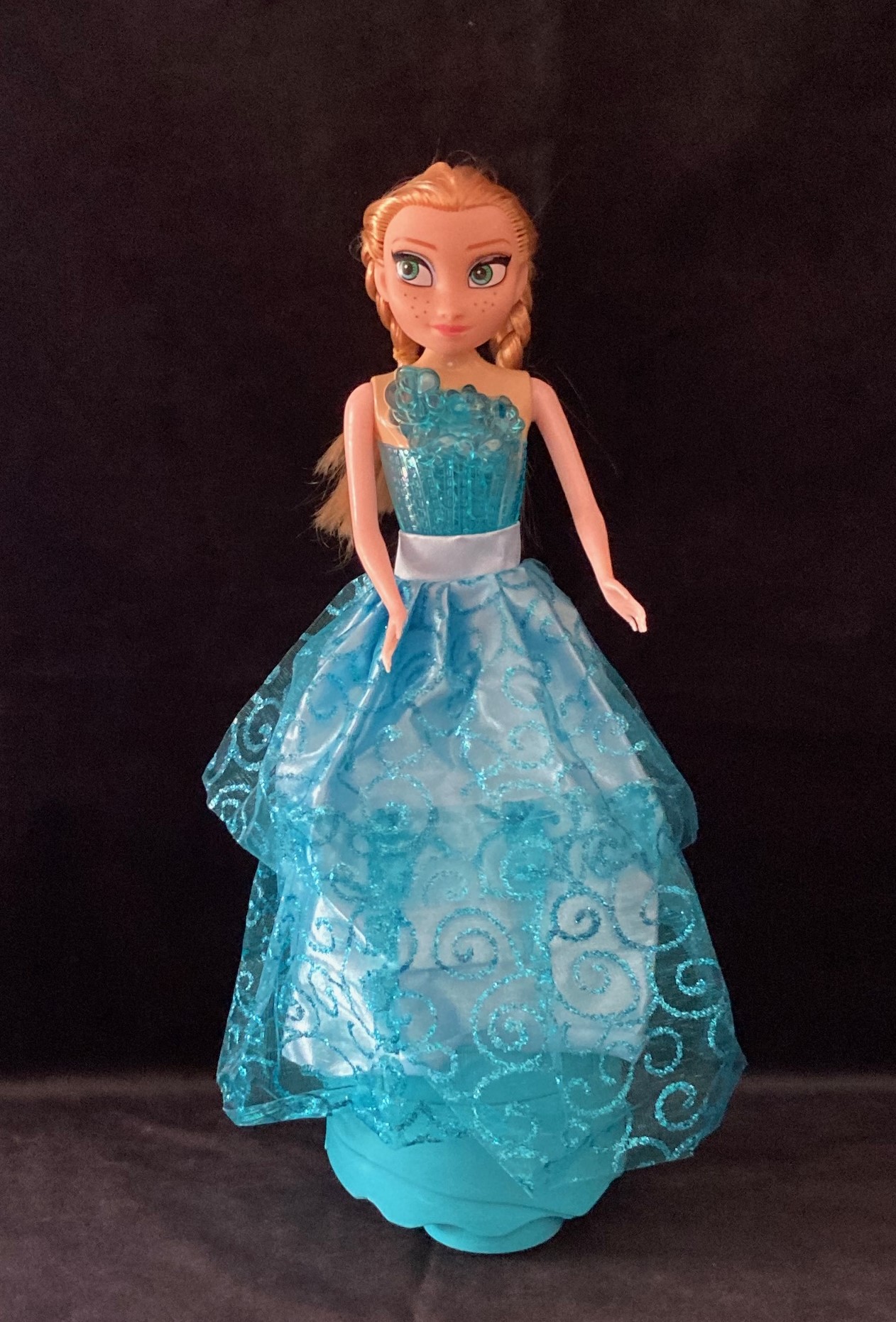 Frozen Elsa - sings, twirls and lights up - switch adapted