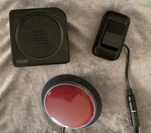 [AT-DC4-JBT] Switch Adapted Call Chime with Lights (Black) & Jelly Bean Switch