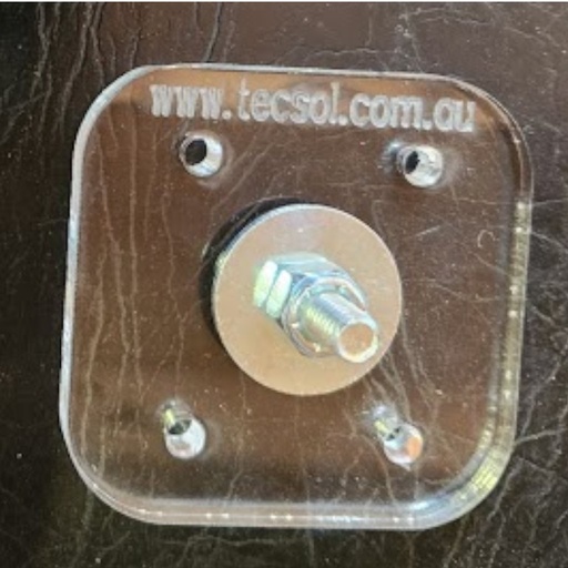 [SM-PLATE-JB-RAM-1/4-V] Switch Mount Plate, 10x61x61mm Acrylic, suit Jellybean Sw and RAM (1/4" Male) velcro