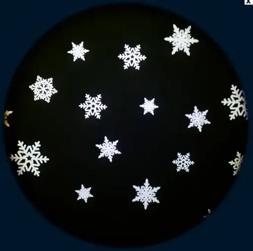 [FGM8109] Effects Wheel Snow Crystals 6" magnetic